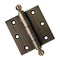 Embassy 3 x 3 Solid Brass Hinge, Antique Brass Finish with Ball Tips 3030US5B-1 - alternate 1